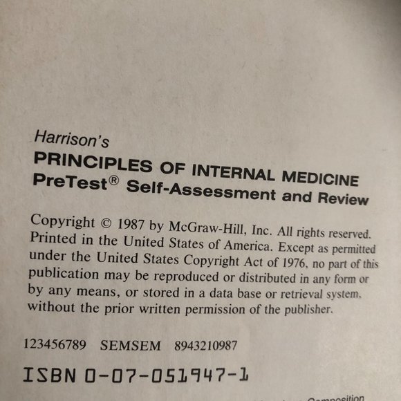 Harrison's Principles of Internal Medicine: 11th Edition PreTest Self-Assessment - Picture 9 of 16